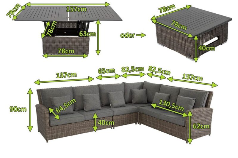 hoehenverstellbarer loungetisch