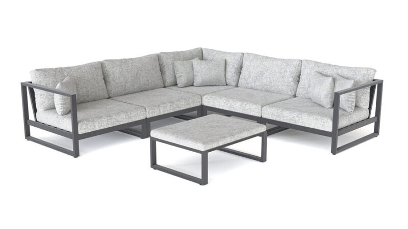 ecklounge inkl couchtisch kissen